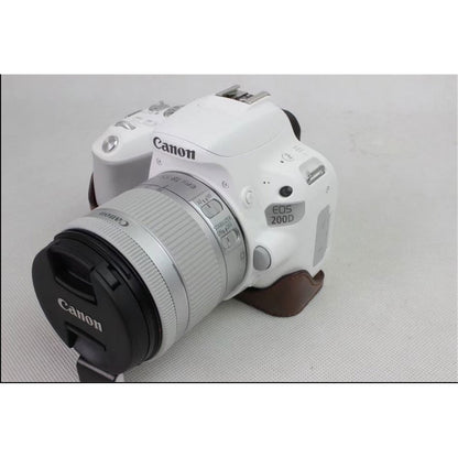 PU Leather Half Bottom Camera Protective Casing for Canon EOS 200D