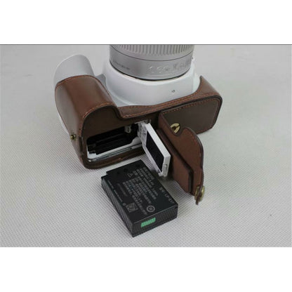 PU Leather Half Bottom Camera Protective Casing for Canon EOS 200D