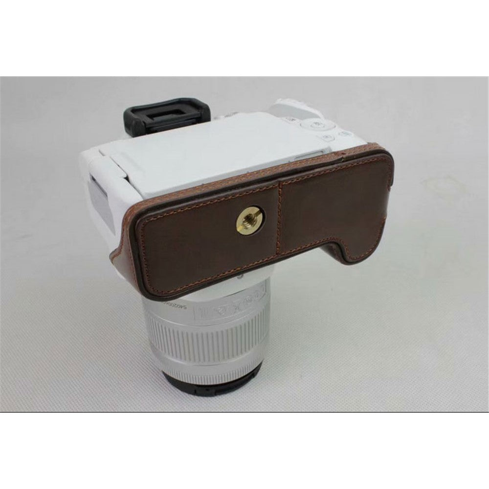 PU Leather Half Bottom Camera Protective Casing for Canon EOS 200D