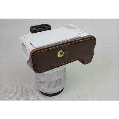 PU Leather Half Bottom Camera Protective Casing for Canon EOS 200D