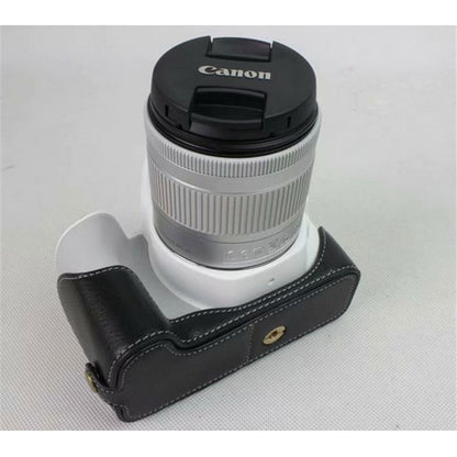 Genuine Leather Half Bottom Camera Protection Shell for Canon EOS 200D