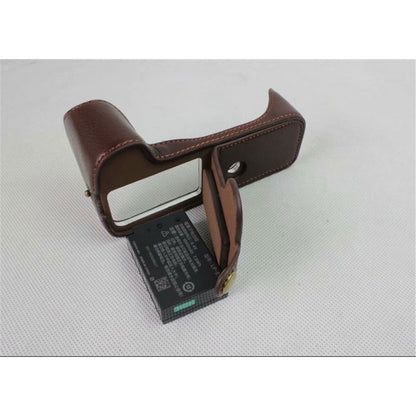 Genuine Leather Half Bottom Camera Protection Shell for Canon EOS 200D