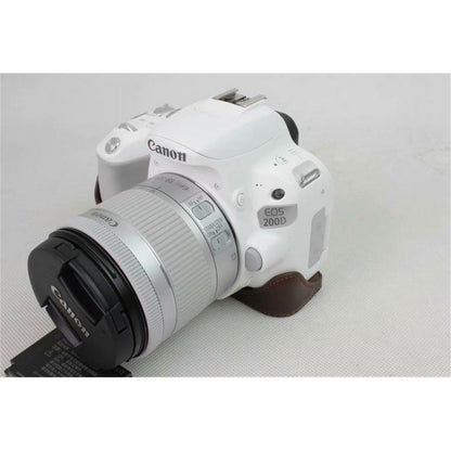 Genuine Leather Half Bottom Camera Protection Shell for Canon EOS 200D
