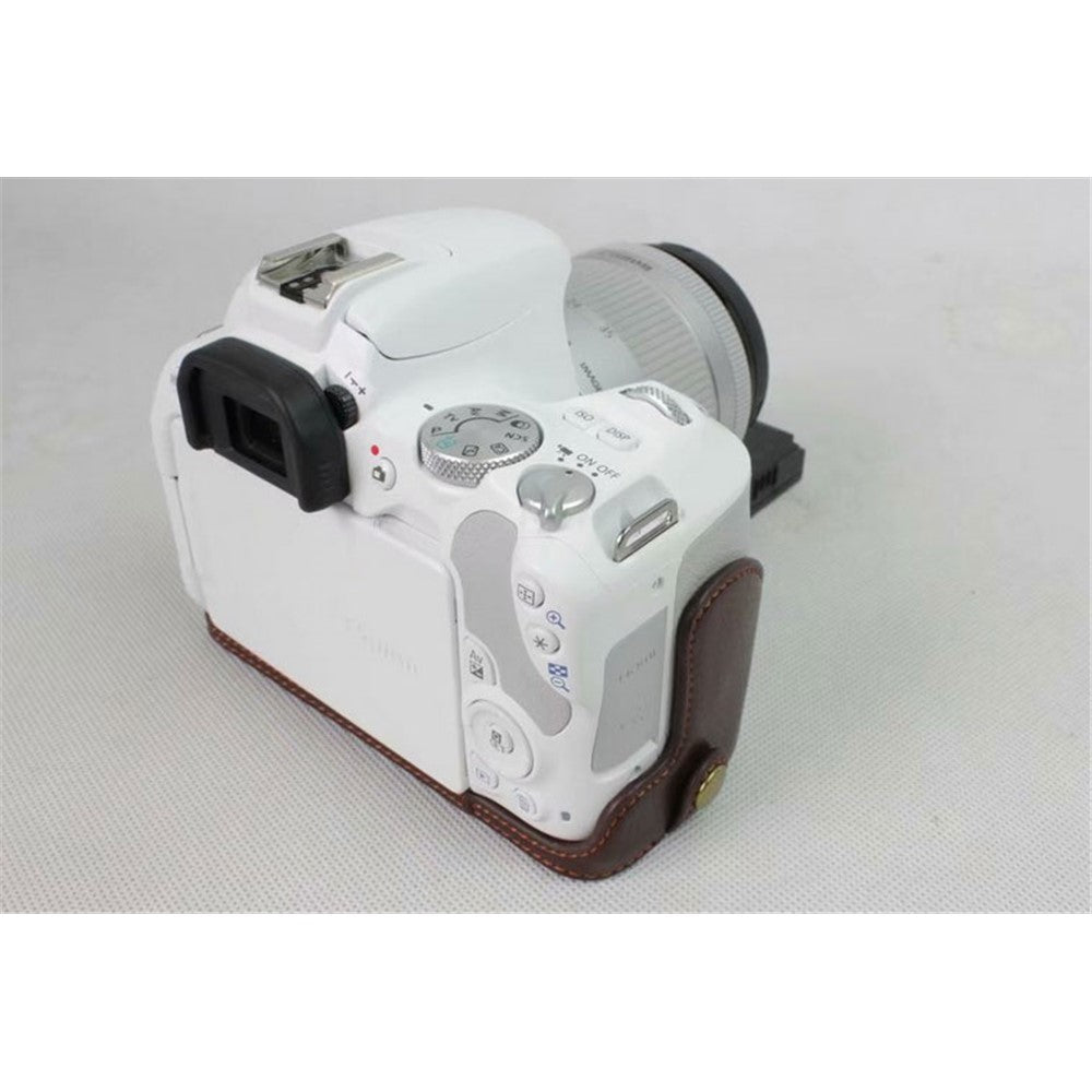 Genuine Leather Half Bottom Camera Protection Shell for Canon EOS 200D