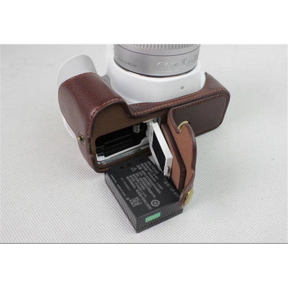 Genuine Leather Half Bottom Camera Protection Shell for Canon EOS 200D