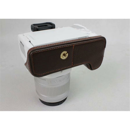 Genuine Leather Half Bottom Camera Protection Shell for Canon EOS 200D