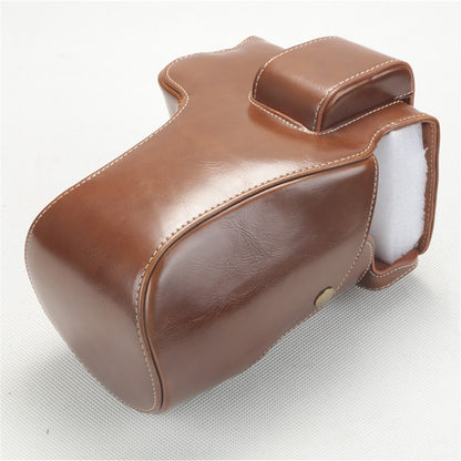PU Leather Camera Protection Shell + Strap + Camera Lens Bag for Canon EOS R