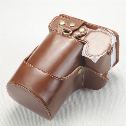 PU Leather Camera Protection Shell + Strap + Camera Lens Bag for Canon EOS R