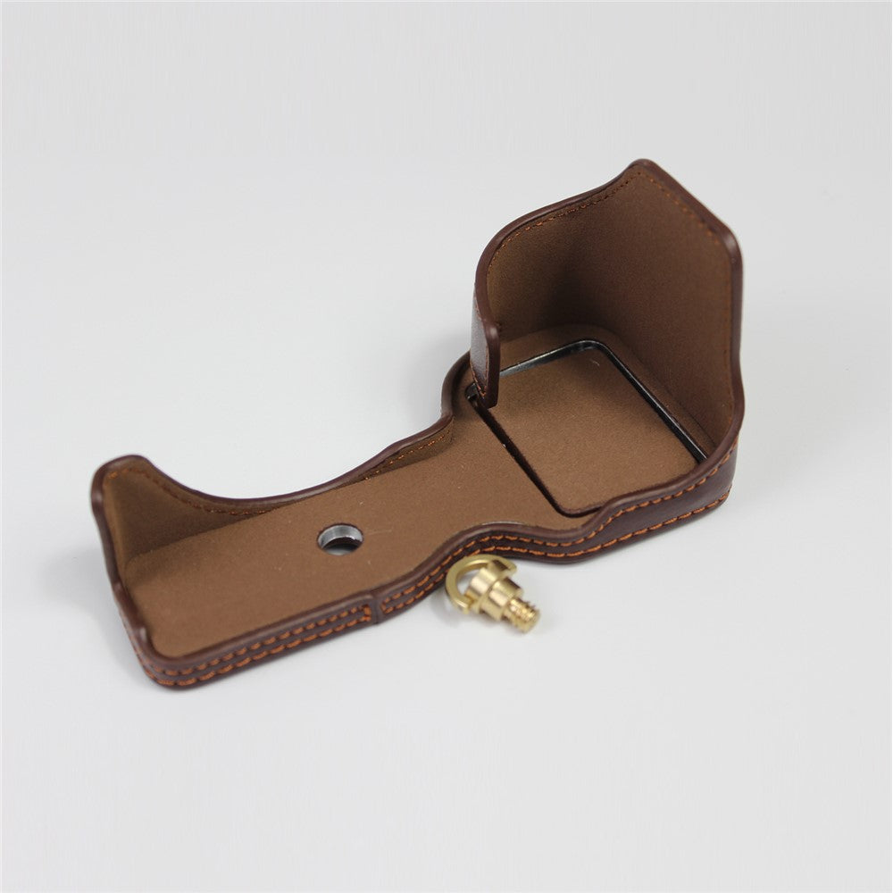 Genuine Leather Camera Protection Base Protection Semi-Case for Sony A6600