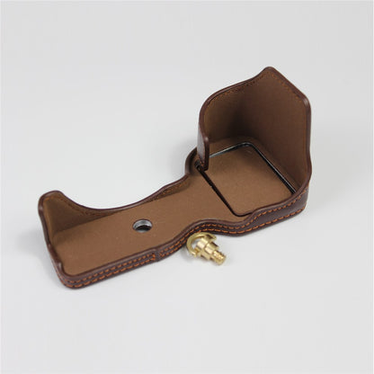 Genuine Leather Camera Protection Base Protection Semi-Case for Sony A6600