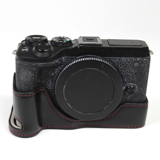 Genuine Leather Camera Protection Base Protection Semi-Case for Canon EOS M6 Mark II /EOS M6II
