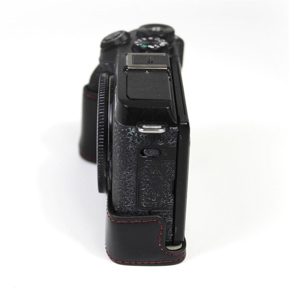 Genuine Leather Camera Protection Base Protection Semi-Case for Canon EOS M6 Mark II /EOS M6II