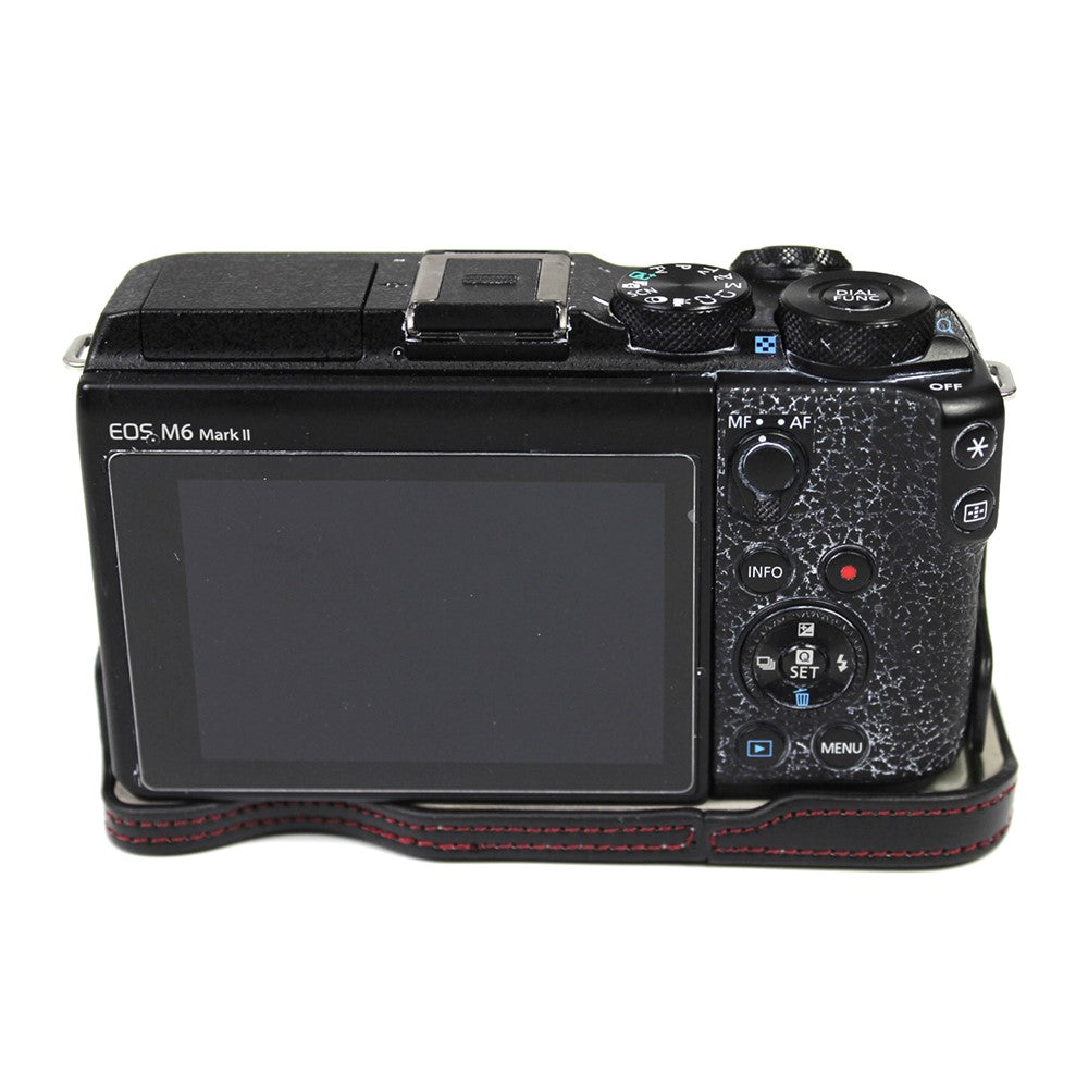 Genuine Leather Camera Protection Base Protection Semi-Case for Canon EOS M6 Mark II /EOS M6II