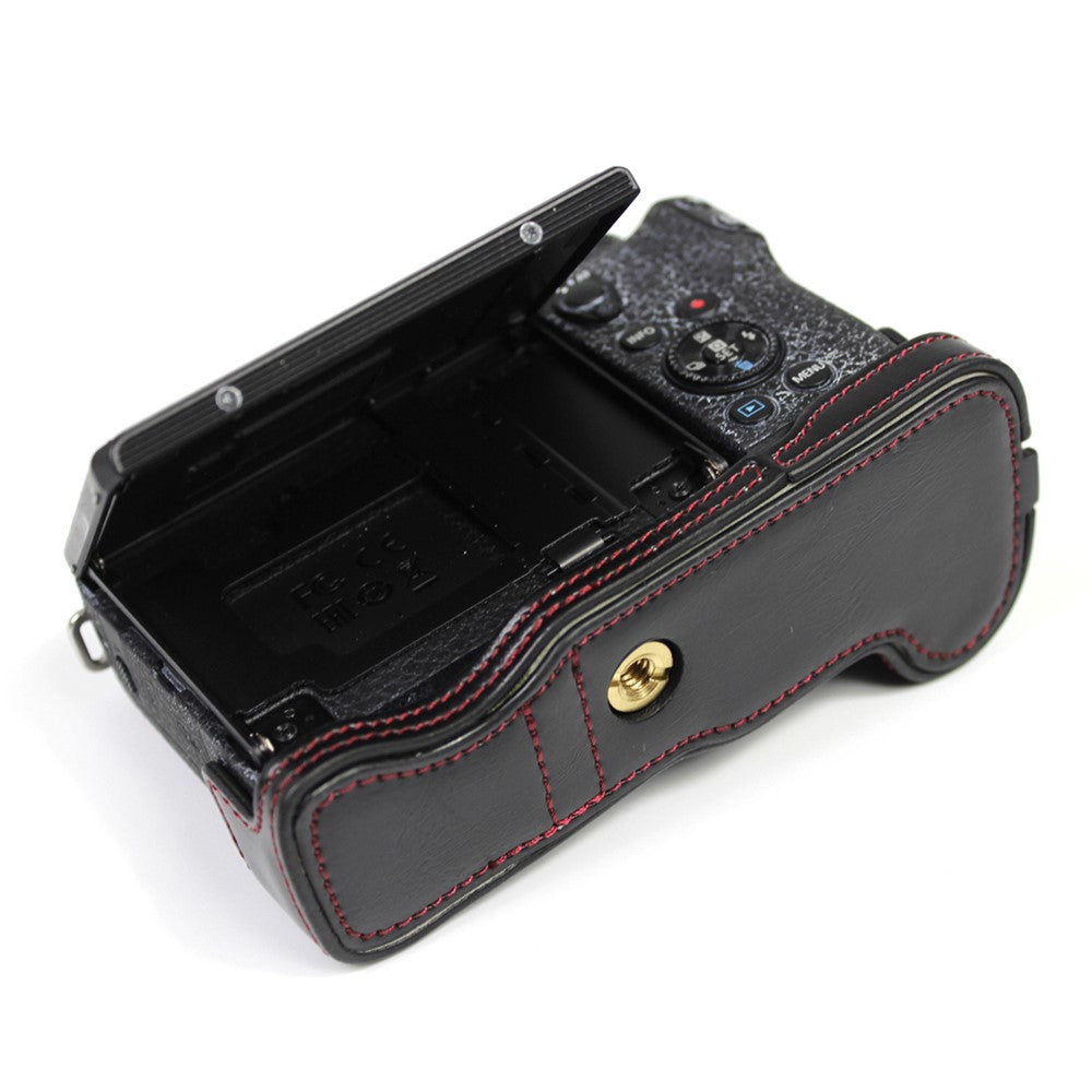 Genuine Leather Camera Protection Base Protection Semi-Case for Canon EOS M6 Mark II /EOS M6II
