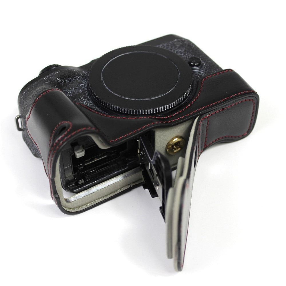 Genuine Leather Camera Protection Base Protection Semi-Case for Canon EOS M6 Mark II /EOS M6II