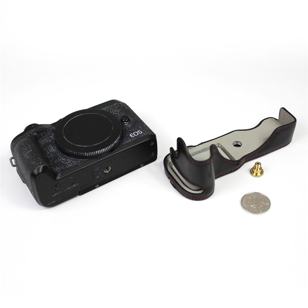 Genuine Leather Camera Protection Base Protection Semi-Case for Canon EOS M6 Mark II /EOS M6II