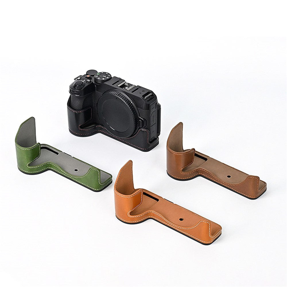 Quality PU Leather Half Bottom Protective Case for Nikon Z50 / Z30