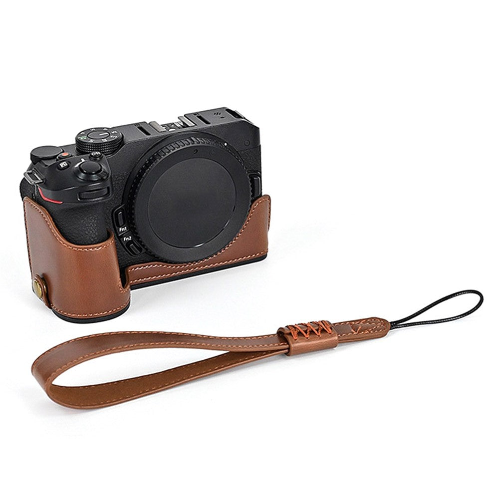 Quality PU Leather Half Bottom Protective Case for Nikon Z50 / Z30