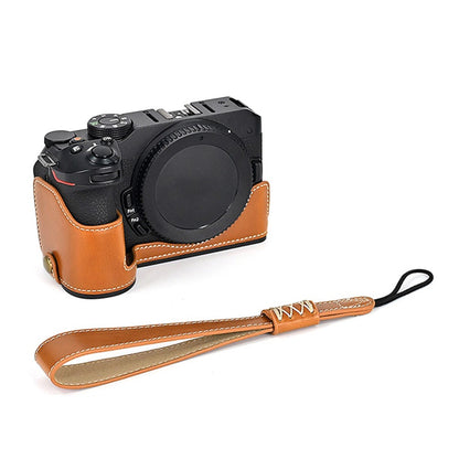 Quality PU Leather Half Bottom Protective Case for Nikon Z50 / Z30