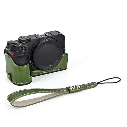 Quality PU Leather Half Bottom Protective Case for Nikon Z50 / Z30