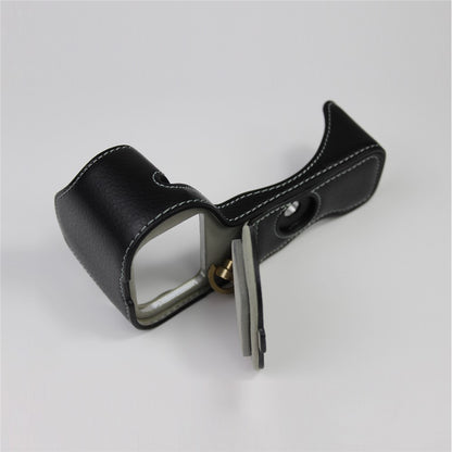 Genuine Leather Half Bottom Camera Protective Case Bag for Nikon Z50 / Z30