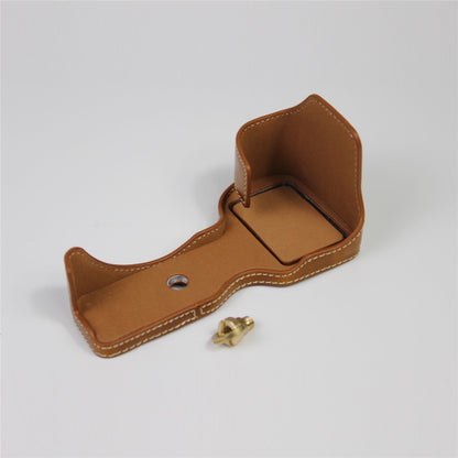 PU Leather Camera Protection Base Protection Semi-Case for Sony A6600