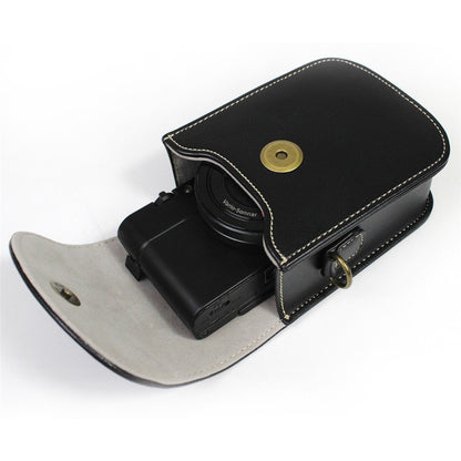 Camera Bag PU Leather Protective Case with Shoulder Strap for Canon Ricoh Sony Olympus