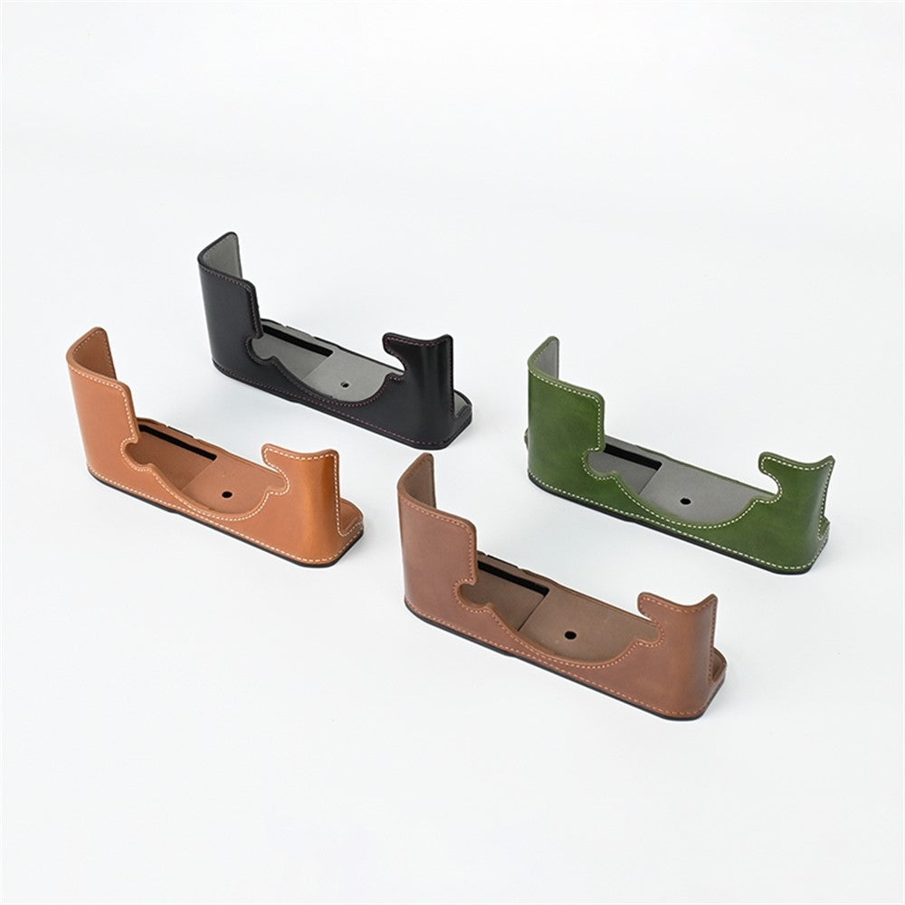Camera Bag Bottom Case PU Leather Protective Half Body Cover with Battery Opening for Nikon Z fc