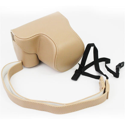 Vintage PU Leather Case Lens Body Protector Cover with Shoulder Strap for Sony ZVE10 ZV-E10