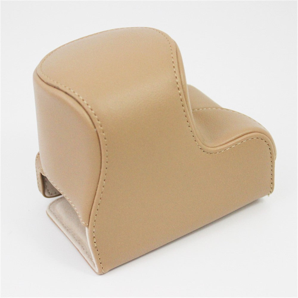 Vintage PU Leather Case Lens Body Protector Cover with Shoulder Strap for Sony ZVE10 ZV-E10
