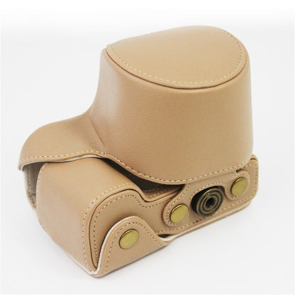 Vintage PU Leather Case Lens Body Protector Cover with Shoulder Strap for Sony ZVE10 ZV-E10