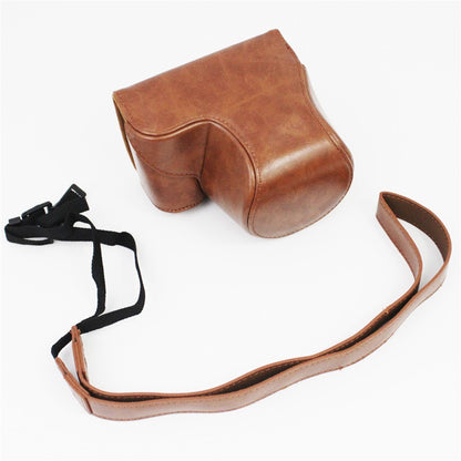 Vintage PU Leather Case Lens Body Protector Cover with Shoulder Strap for Sony ZVE10 ZV-E10