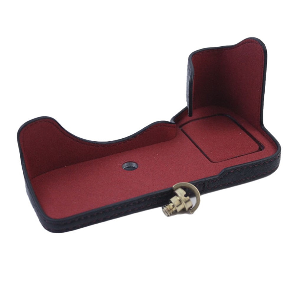For Sony A7M5 / A7M4 / A1 / A7S III / A7S3 / A7R5 Shockproof Camera Cover Genuine Leather Camera Bottom Case Protective Sleeve