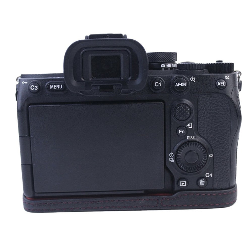 For Sony A7M5 / A7M4 / A1 / A7S III / A7S3 / A7R5 Shockproof Camera Cover Genuine Leather Camera Bottom Case Protective Sleeve