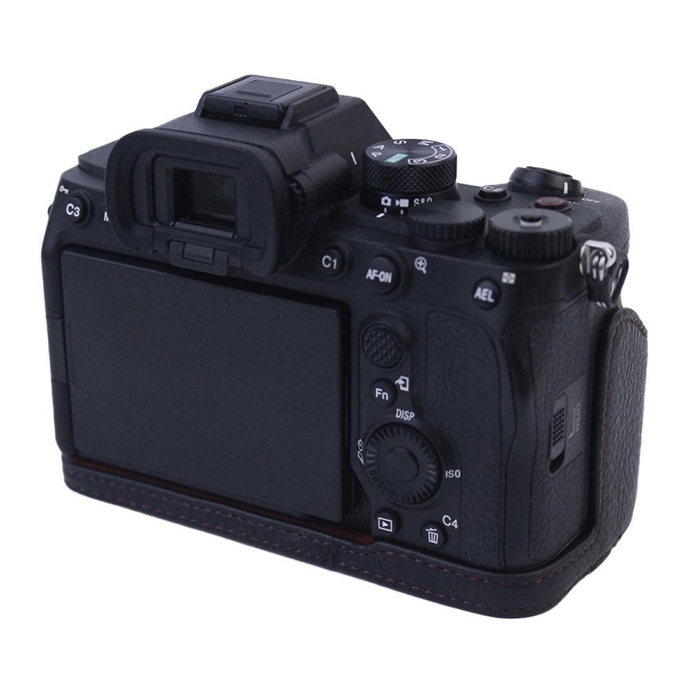 For Sony A7M5 / A7M4 / A1 / A7S III / A7S3 / A7R5 Shockproof Camera Cover Genuine Leather Camera Bottom Case Protective Sleeve
