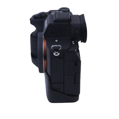 PU Leather Camera Bottom Case Protective Half Body Cover for Sony A7M5 / A7M4 / A1 / A7S III / A7S3 / A7R5 Camera