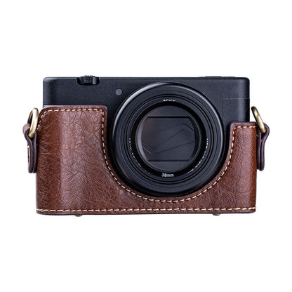 Portable PU Leather Camera Case for Sony ZV1 Detachable Camera Protective Case with Strap Magnetic Storage Bag