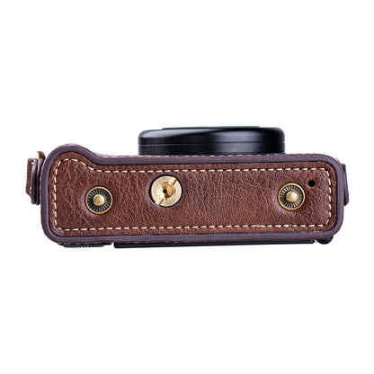 Portable PU Leather Camera Case for Sony ZV1 Detachable Camera Protective Case with Strap Magnetic Storage Bag