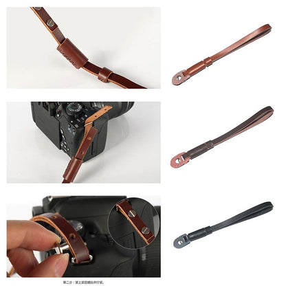 Genuine Lambskin Leather Wrist Strap Hand Grip for Canon Nikon Sony Fujifilm Panasonic Cameras