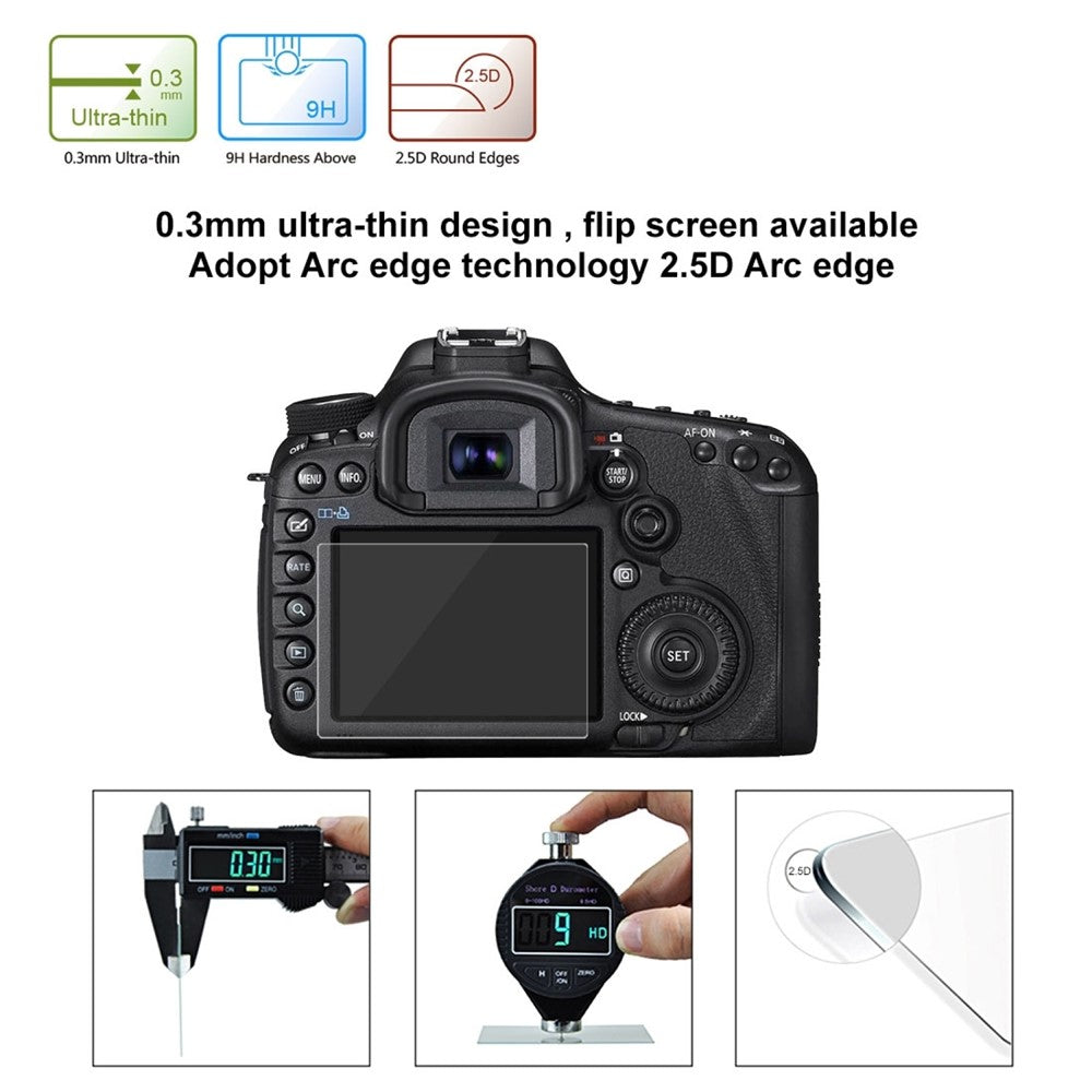PULUZ PU5501 for Canon 5D Mark III Camera Tempered Glass Screen Protector 0.3mm 9H 2.5D