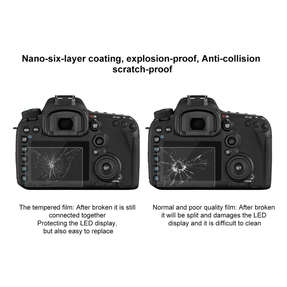 PULUZ PU5504 for Canon 7D Mark II Camera Tempered Glass Screen Protector Film 0.3mm 9H 2.5D