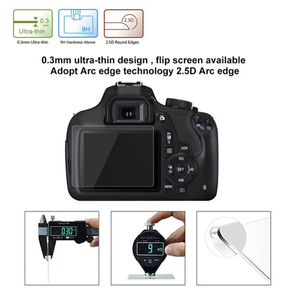 PULUZ PU5506 for Canon 1200D 1300D Cameras Tempered Glass Screen Protector Guard 0.3mm 9H 2.5D