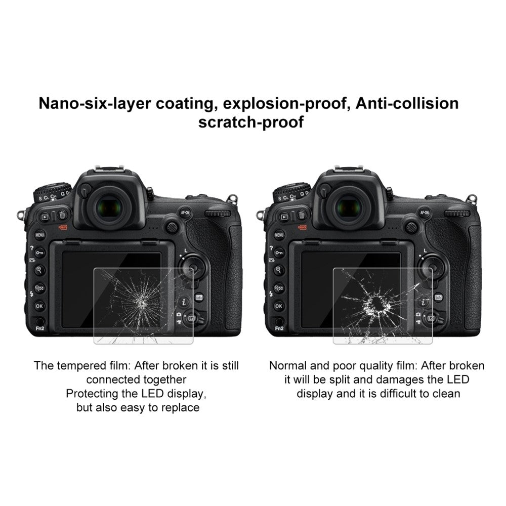 PULUZ PU5509 2.5D 0.3mm 9H Camera Tempered Glass Screen Protector for Nikon D500 D600 D610 D7100 D7200 D750 D800 D810