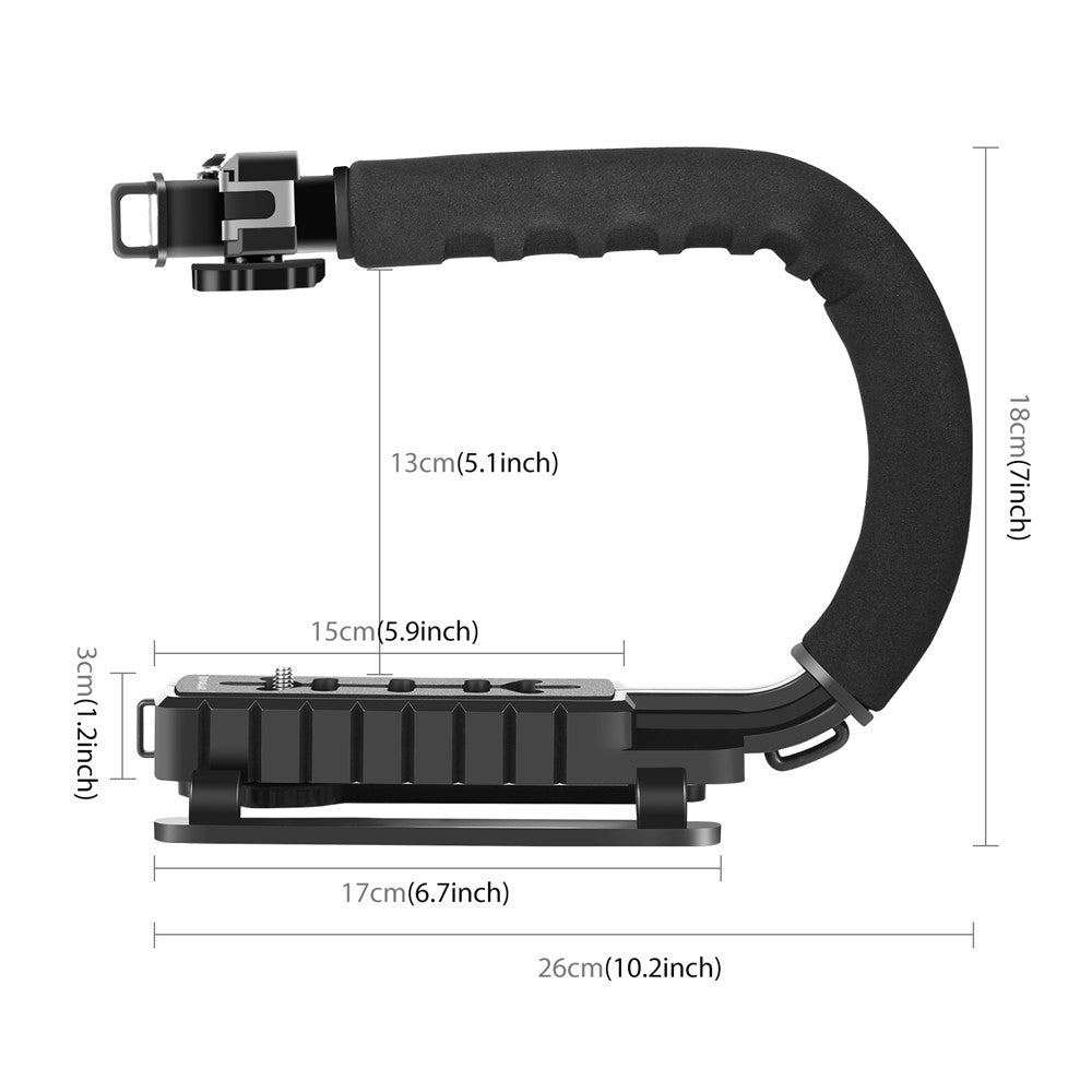 PULUZ PU3006 C-Shaped Video Handle DV Bracket Steadicam Stabilizer Kit