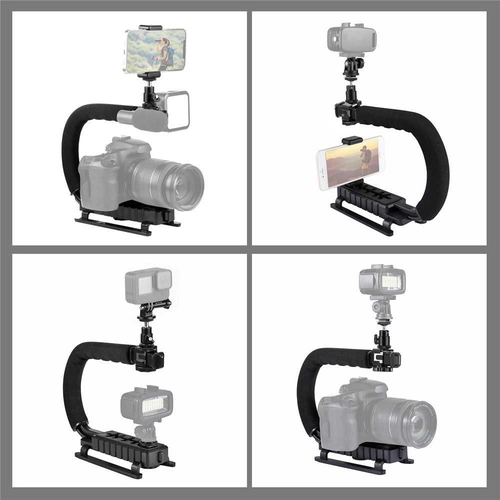 PULUZ PU3006 C-Shaped Video Handle DV Bracket Steadicam Stabilizer Kit