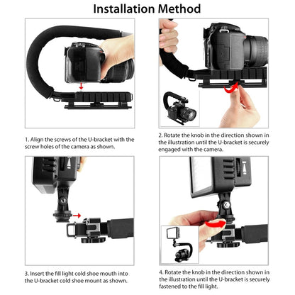 PULUZ PU3006 C-Shaped Video Handle DV Bracket Steadicam Stabilizer Kit