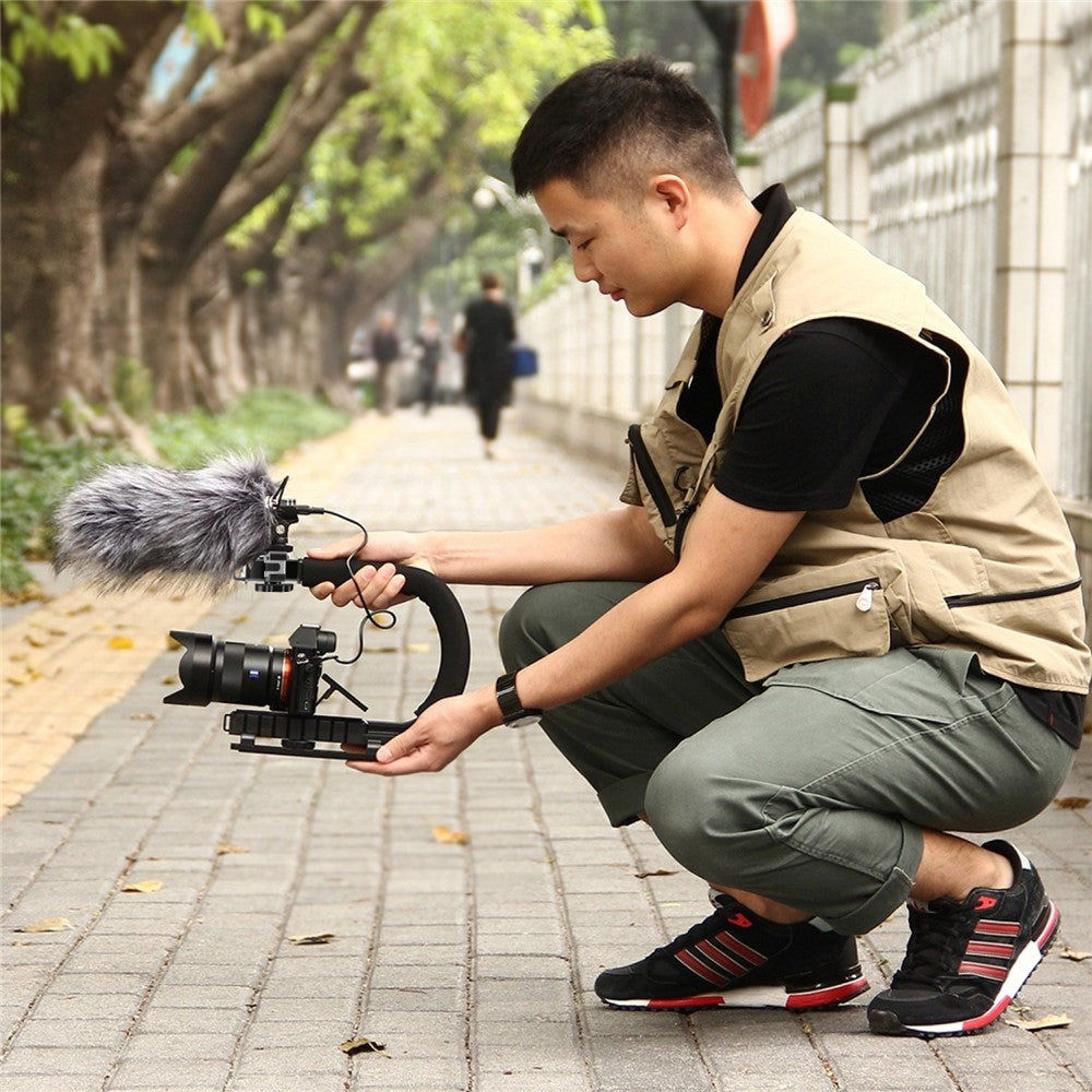 PULUZ PU3006 C-Shaped Video Handle DV Bracket Steadicam Stabilizer Kit
