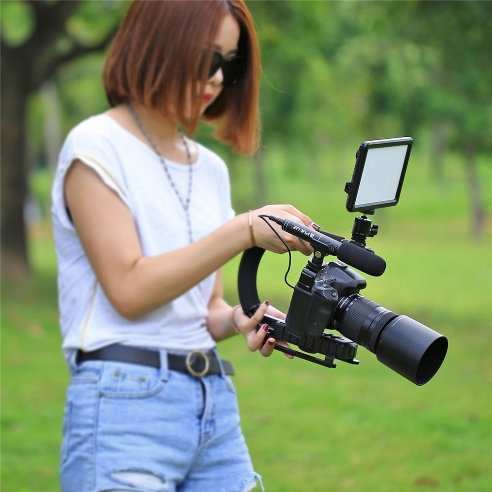 PULUZ PU3006 C-Shaped Video Handle DV Bracket Steadicam Stabilizer Kit