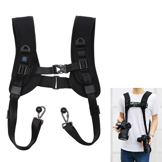 PULUZ PU6002 Quick Release Double Shoulder Harness Soft Pad Decompression Foam Shoulder Strap for DSLR Cameras