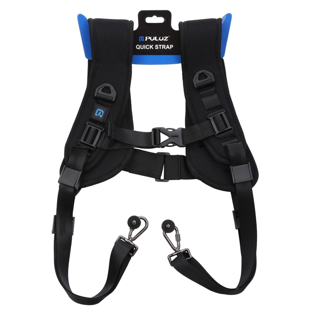PULUZ PU6002 Quick Release Double Shoulder Harness Soft Pad Decompression Foam Shoulder Strap for DSLR Cameras